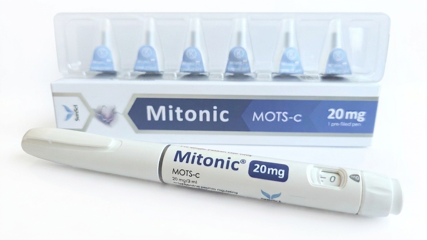 Упаковка та шприц-ручка Mitonic MOTS-c 20 мг виробництва SunSci